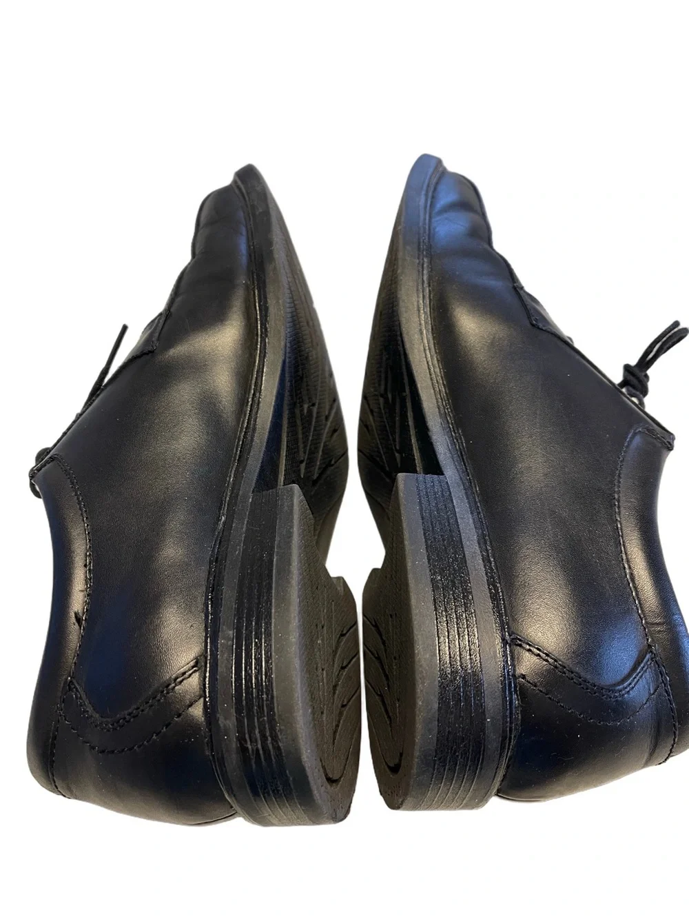 Nunn Bush Men's  Comfort Dress Gel  Black Lace-Up Dress Shoes Square Toes Sz 12M